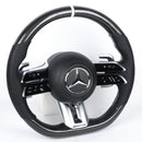 Steering Wheel For Mercedes Benz W206 W214 C / E Class Carbon Fiber
