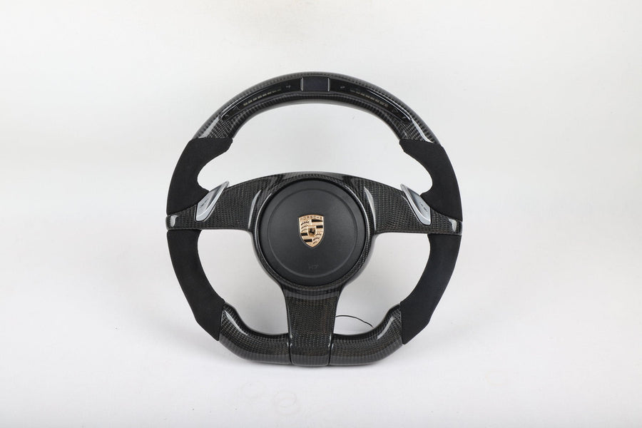 Steering Wheel For Porsche Panamera Cayenne Macan Carbon Fiber