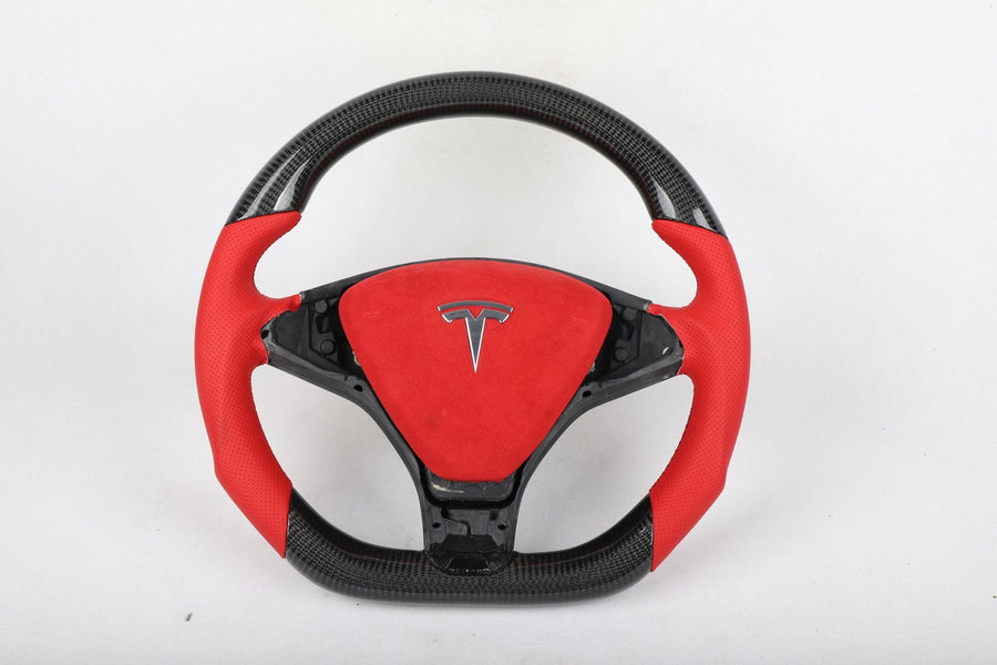 Steering Wheel For Tesla Model 3 & Model Y Carbon Fiber