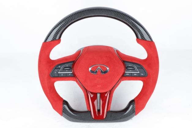 Steering Wheel For Infiniti Q50 QX50 Q60 QX60 Carbon Fiber