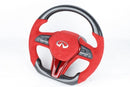 Steering Wheel For Infiniti Q50 QX50 Q60 QX60 Carbon Fiber