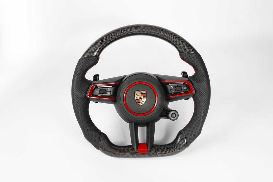 Steering Wheel for Porsche 992 CARRERA S 4S TURBO S TAYCAN Carbon Fiber